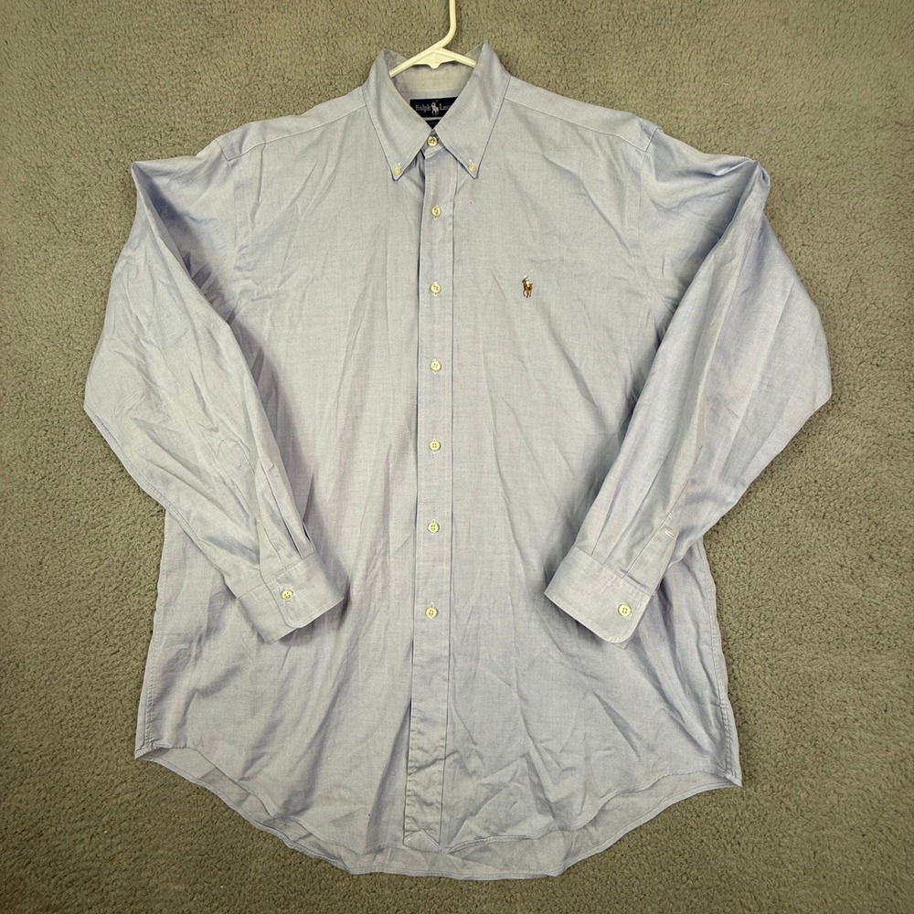 Ralph Lauren‎ Yarmouth Button Down Shirt Mens 16-34 Long Sleeve Blue